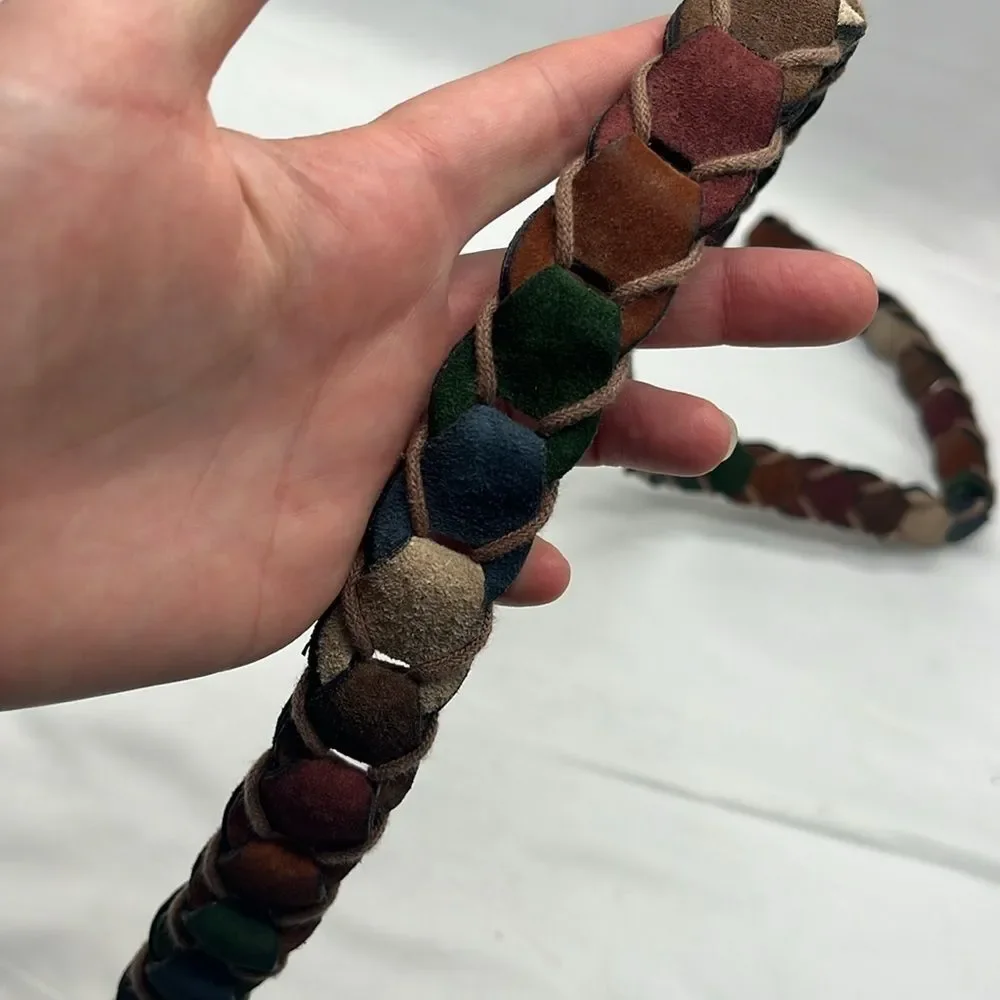 St. Johns Bay Multicolored Braided Suede Belt